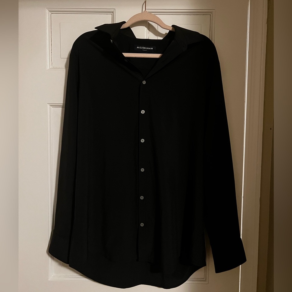 Mizzen+Main Leeward Performance Dress Shirt – Black (L)